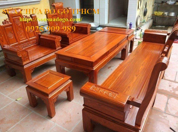 sửa chữa bàn ghế gỗ phòng khách quận 3