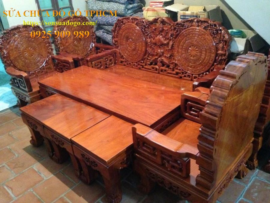 sơn lại bàn ghế phòng khách quận 6