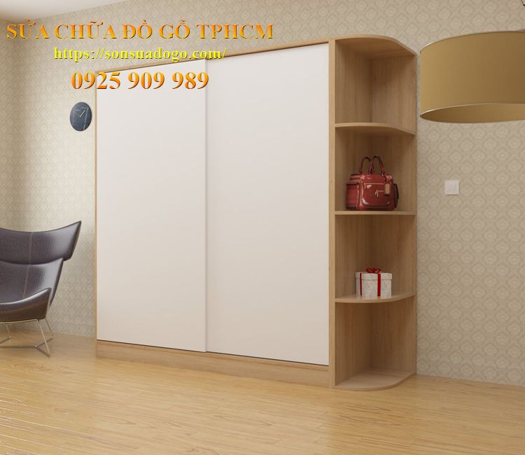 sửa chữa tủ quần áo gỗ mdf tại quận 12 TPHCM