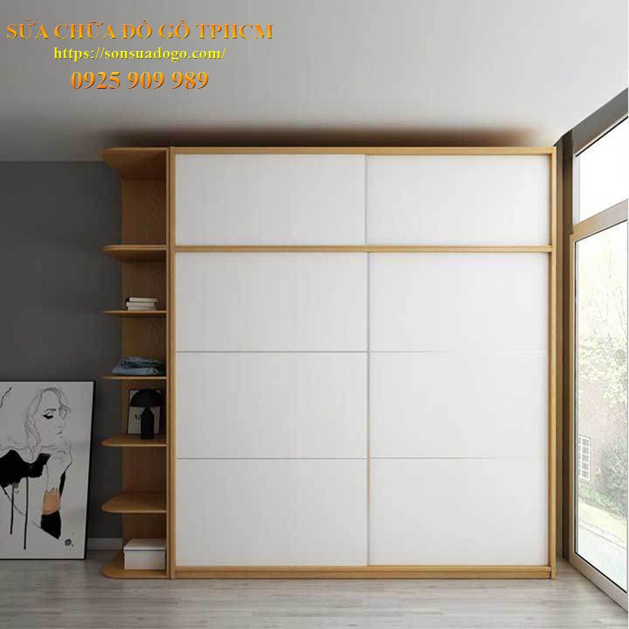 sửa chữa tủ quần áo gỗ mdf tại quận 5 TPHCM