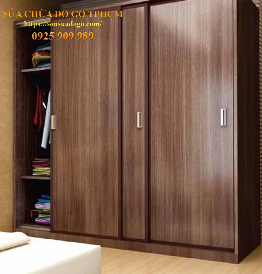 sửa chữa tủ quần áo gỗ mdf tại quận 7 TPHCM