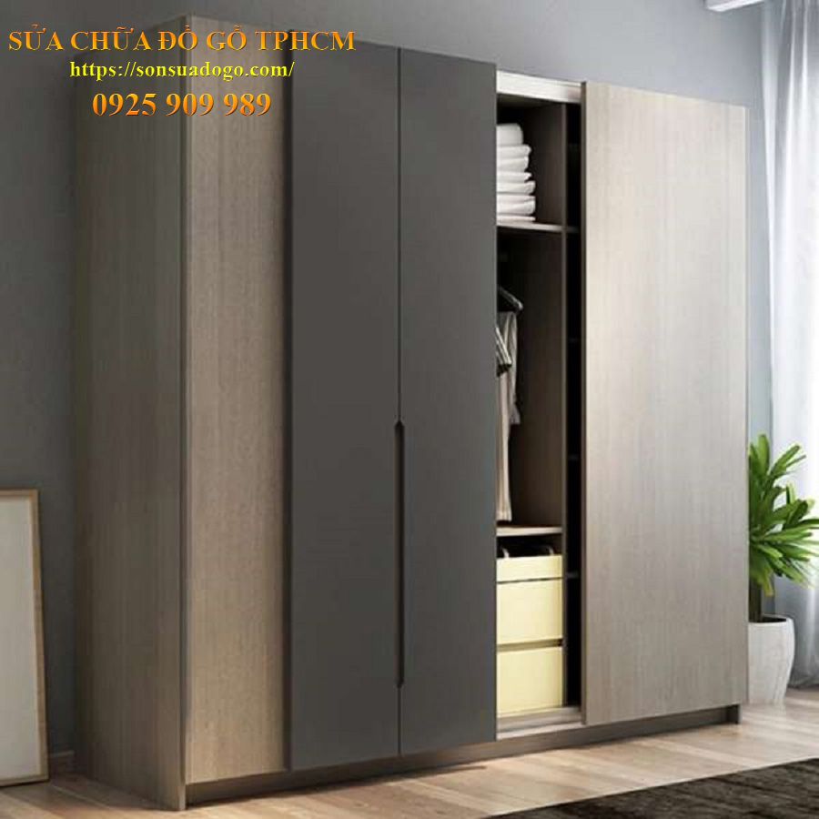 sửa chữa tủ quần áo gỗ mdf tại quận Bình Thạnh TPHCM