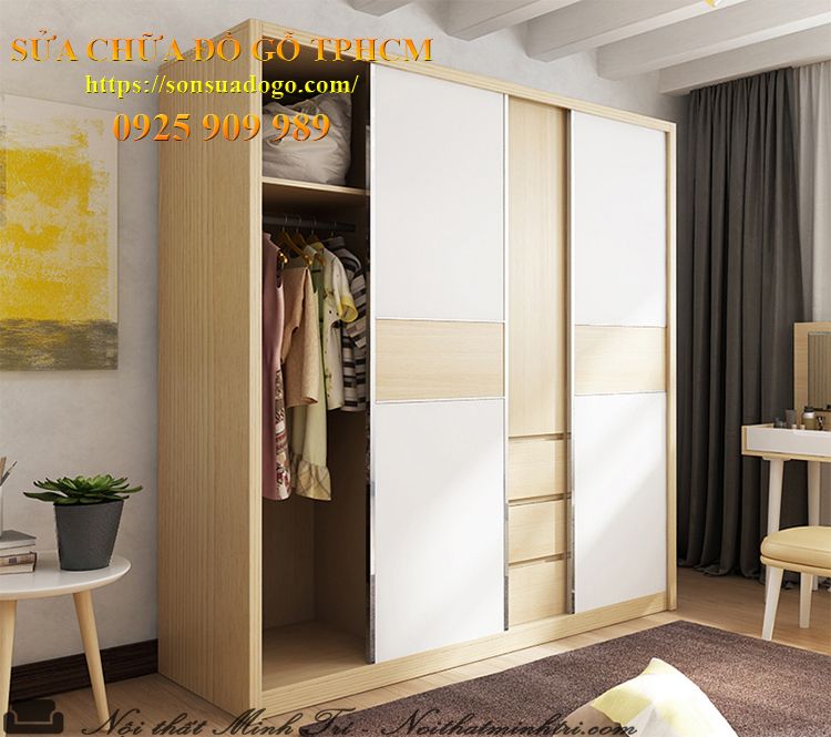 sửa chữa tủ quần áo gỗ mdf tại quận Tân Bình TPHCM