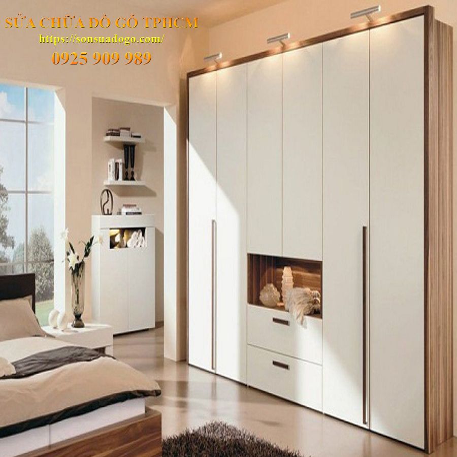 sửa chữa tủ quần áo gỗ mdf tại quận Tân Phú TPHCM