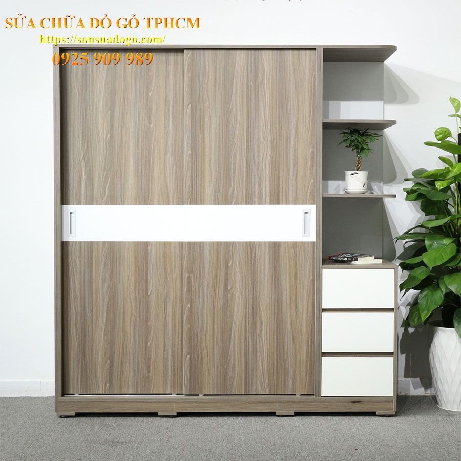 sửa chữa tủ quần áo gỗ mdf tại tp Thuận AN