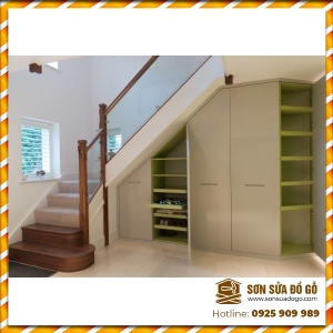 THI CÔNG ĐÓNG MỚI TỦ CẦU THANG